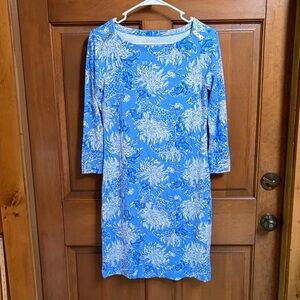Lilly Pulitzer Sophie Dress UPF 50+ Boca Blue Croc & Lock It Size XS
